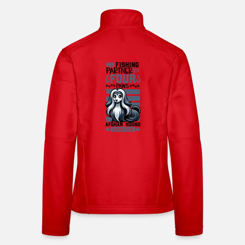 Pêche et chien léopard américain Veste en tissu softshell Femme