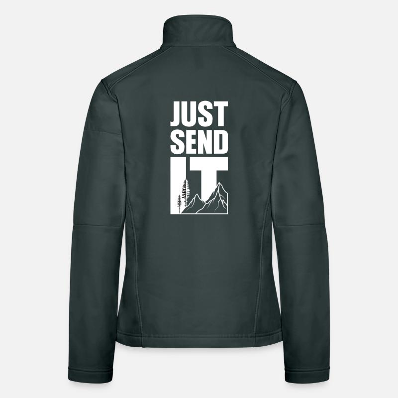 Il suffit de l’envoyer - Blanc Veste en tissu softshell Femme