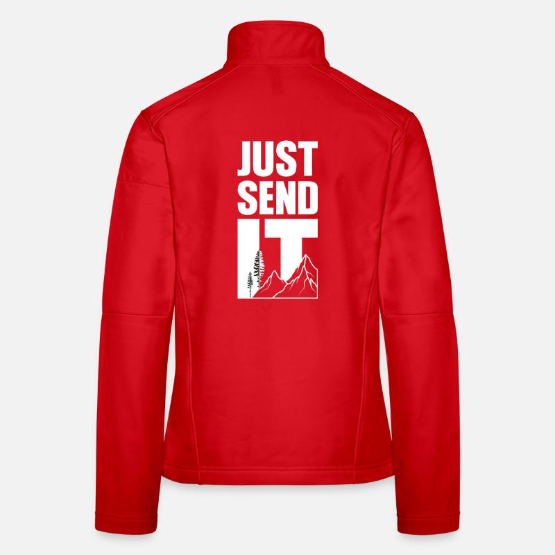 Just Send It - White Women's Softshell Jacket