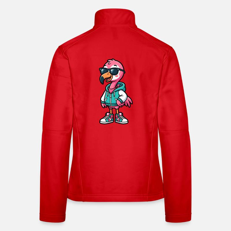 Flamant rose cool Veste en tissu softshell Femme
