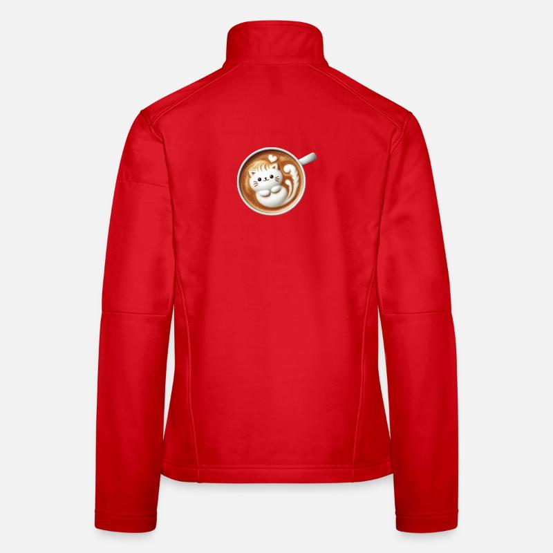 Latte Katze Frauen Softshelljacke
