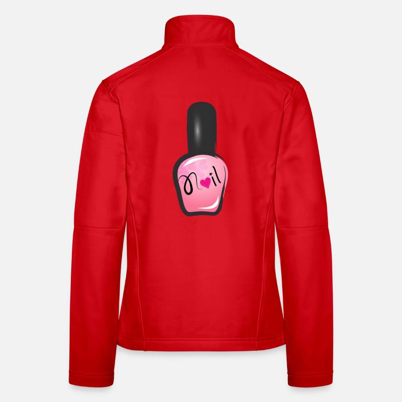 rosa Nagellack im Graffiti Stil mit Herz Frauen Softshelljacke