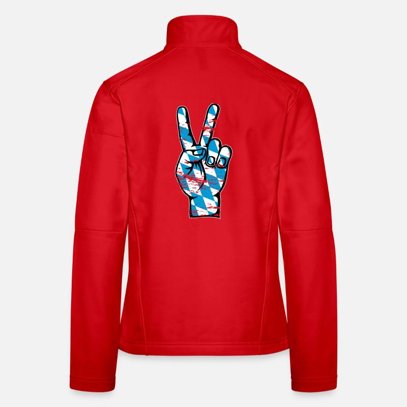 Drapeau de Bavière Paix Victoire Symbole utilisé Veste en tissu softshell Femme