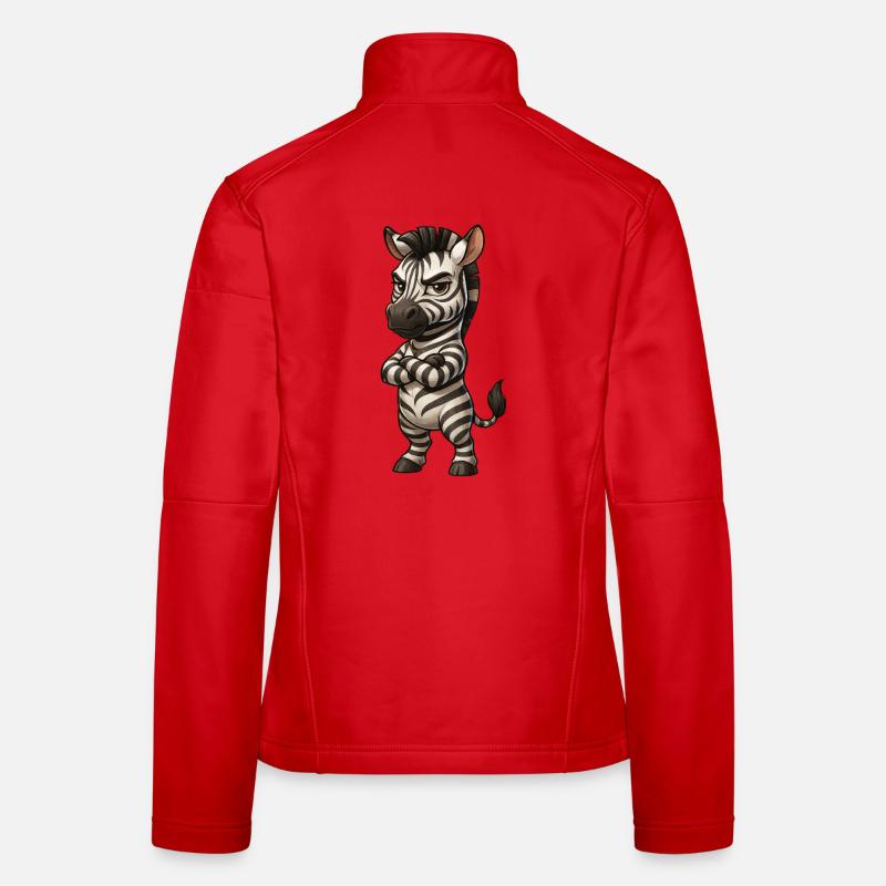 Cooles Zebra gelassen Comic verschränkte Arme  Frauen Softshelljacke