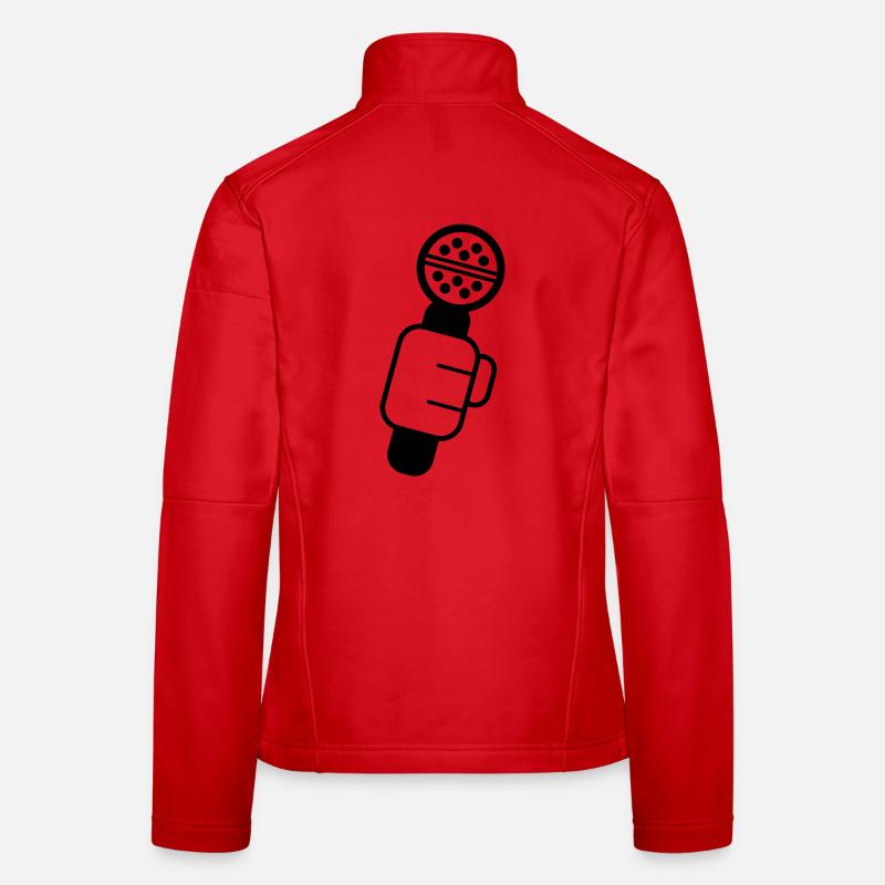 Microphone de contrôle du microphone, Microphone, Mike, MC, Hi Veste en tissu softshell Femme