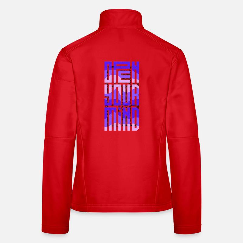 Neonblock-Gradient Frauen Softshelljacke