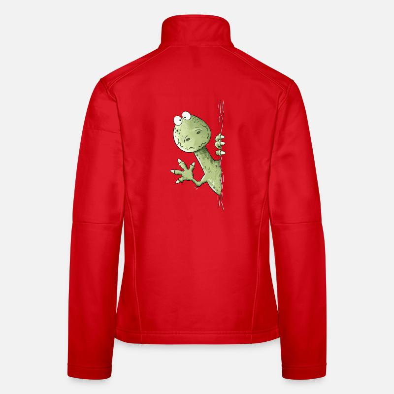 Drolliger Dino I Raptor Dinosaurier - Frauen Softshelljacke - Rot
