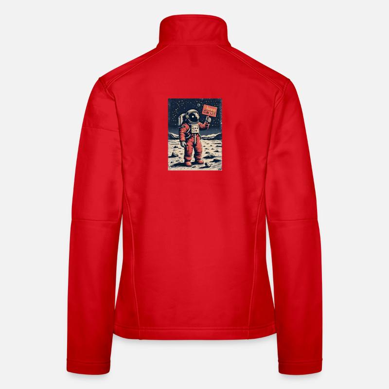 Astronaut with message Women's Softshell Jacket