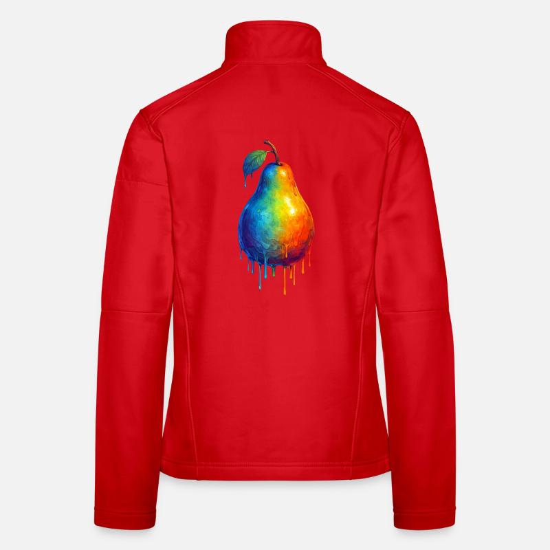 Pear with colorful gradient Women's Softshell Jacket