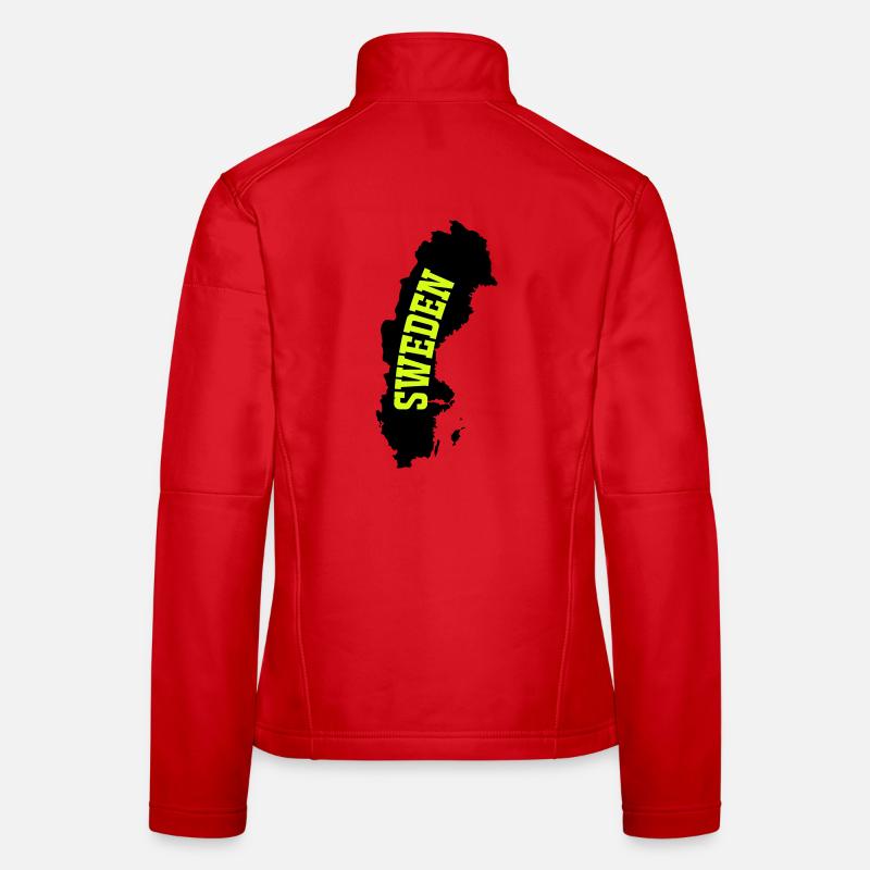 Schweden Neon Schriftzug Frauen Softshelljacke