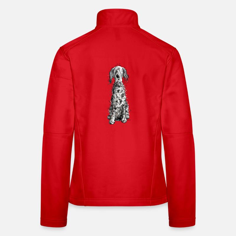 Lustiger Englischer Setter I Hunde Comic Geschenk Frauen Softshelljacke
