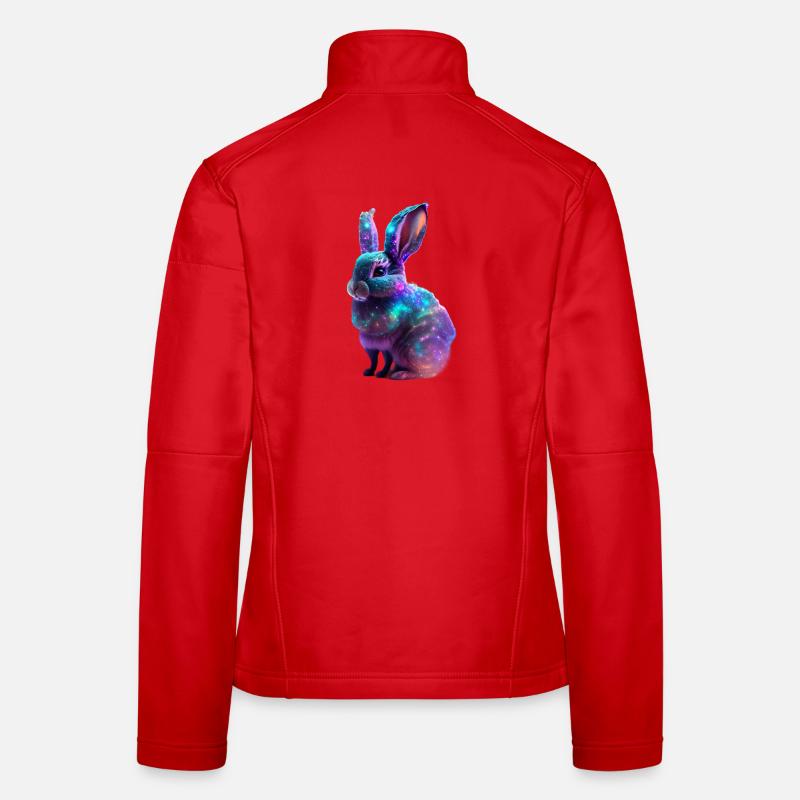 Cosmic Nebula Rabbit Women's Softshell Jacket