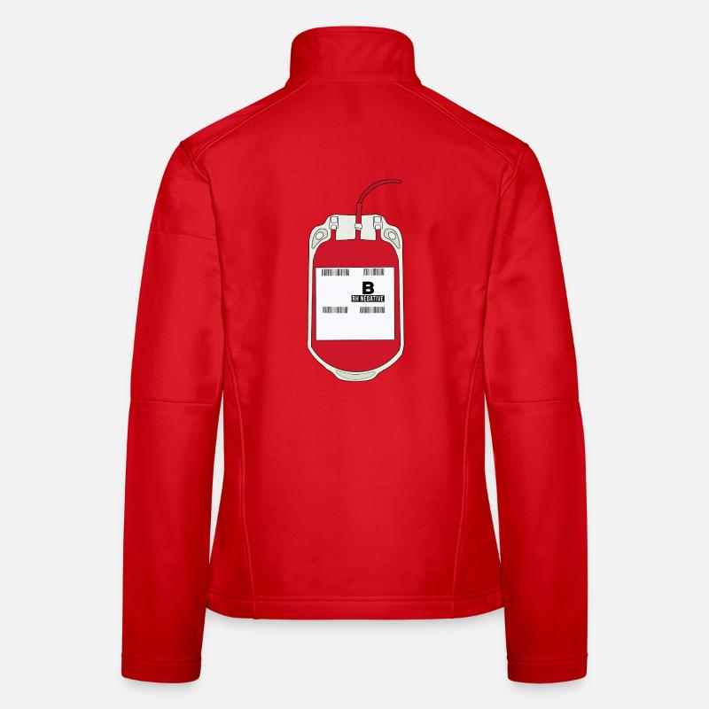 B Negative Blood Bag Women's Softshell Jacket