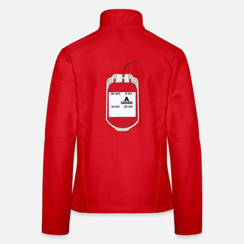 A Negative Blood Bag Women's Softshell Jacket
