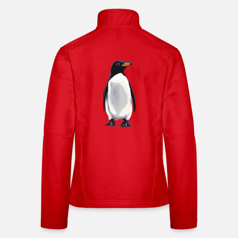 Pinguine Pinguin - Frauen Softshelljacke - Rot