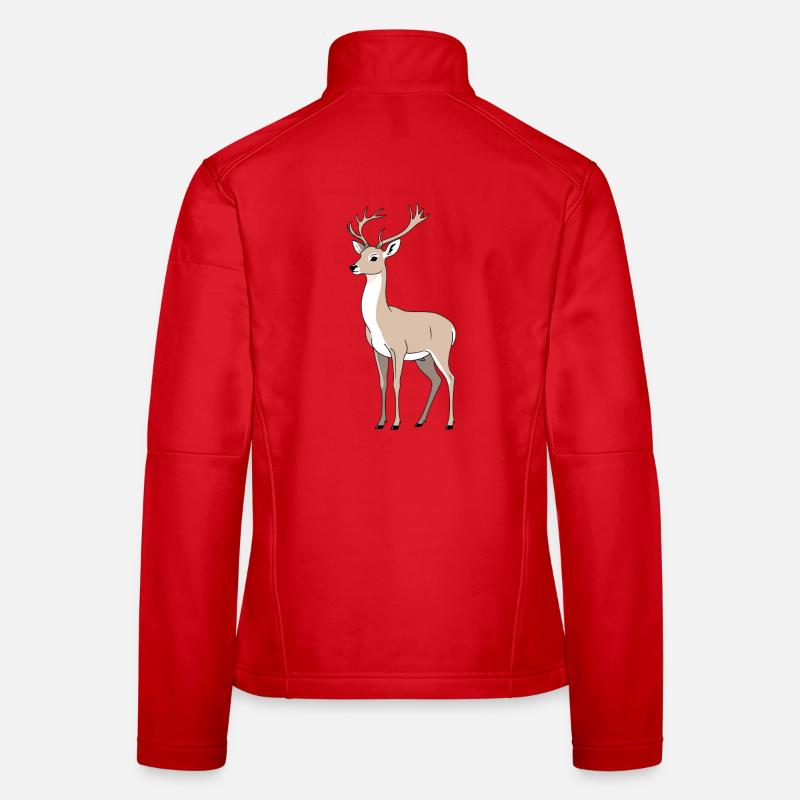 Hirsch mit elegantem Geweih Frauen Softshelljacke