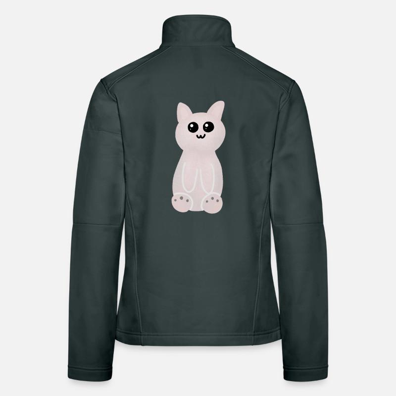Pink Kitten Kawaii Women's Softshell Jacket