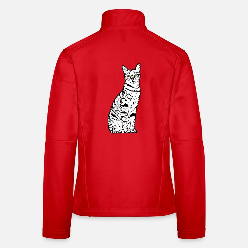 Chat blanc Chat Chat blanc Cadeau Veste en tissu softshell Femme