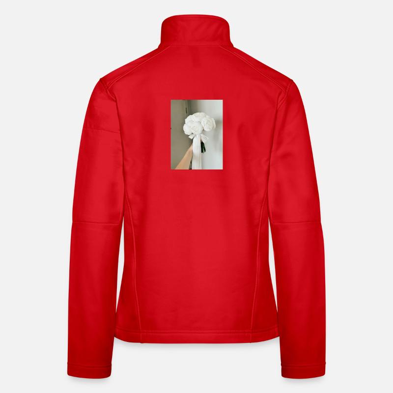 Peony Flower T-shirt  - Women's Softshell Jacket - red