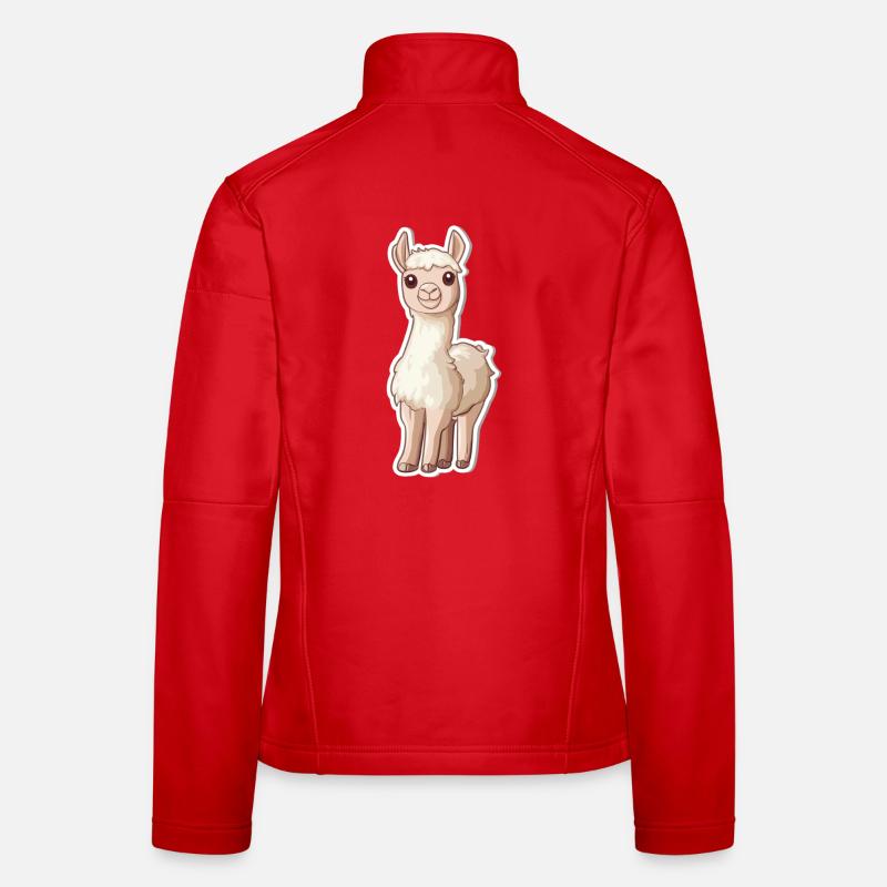 Llama Alpaca Llama Animal Gift Women's Softshell Jacket