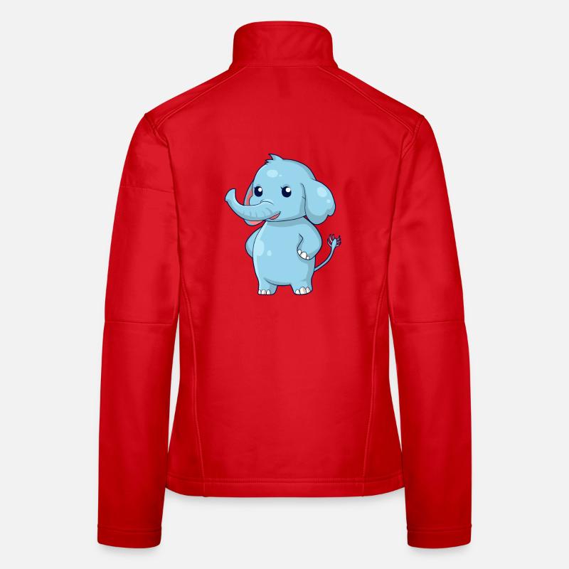 Stehender Elefant Frauen Softshelljacke