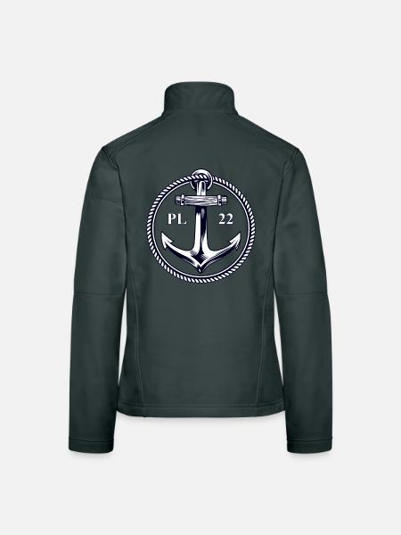 PL22 Marine Anchor - Women's Softshell Jacket - red - Back