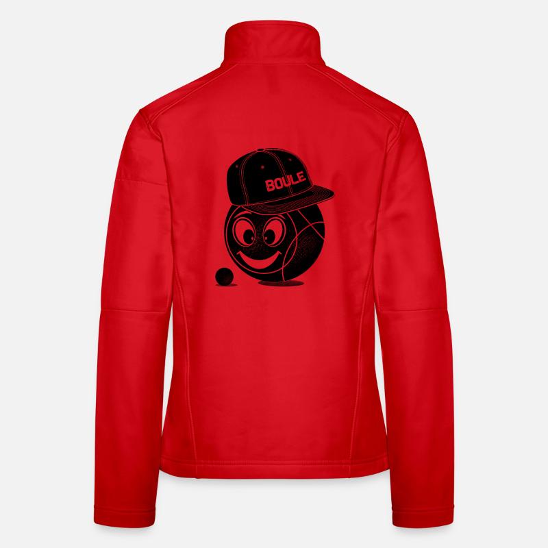 Gioco di Boule Ball Smile Cap Petanque Sport Pétanque - Giacca softshell da donna - rosso