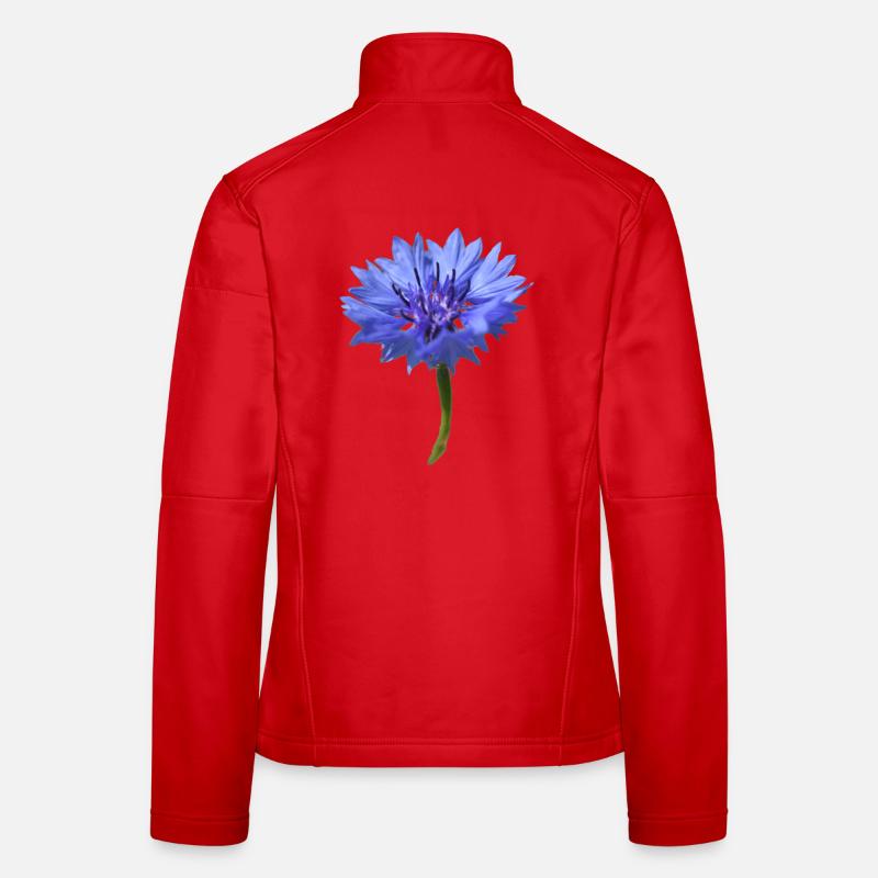 Blue Corn Flower Women's Softshell Jacket