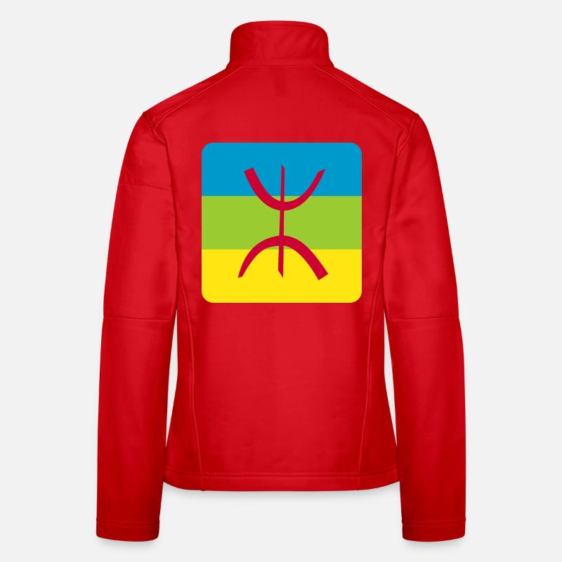 autocollant drapeau berbère réf amazigh Veste en tissu softshell Femme