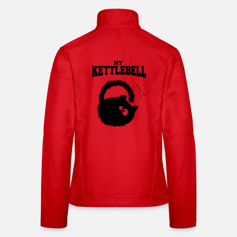 Meine Kettlebell oder Kitte .. Glocke. Frauen Softshelljacke
