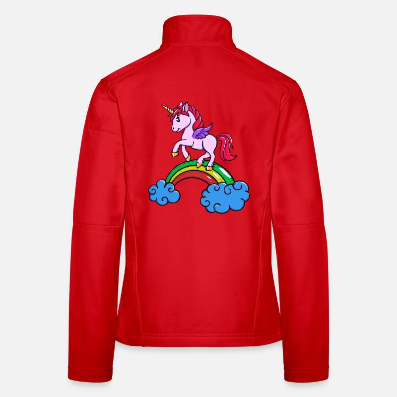Tier Einhorn Frauen Softshelljacke