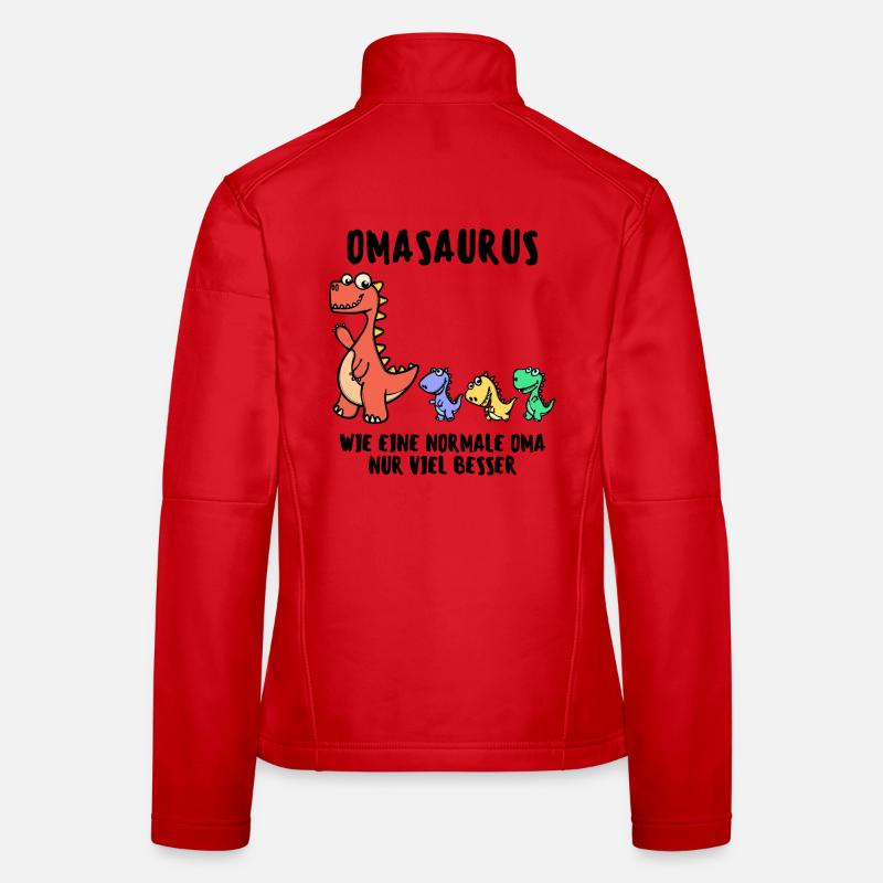 Oma Großmutter Dinosaurier Humorvoll Statement Frauen Softshelljacke