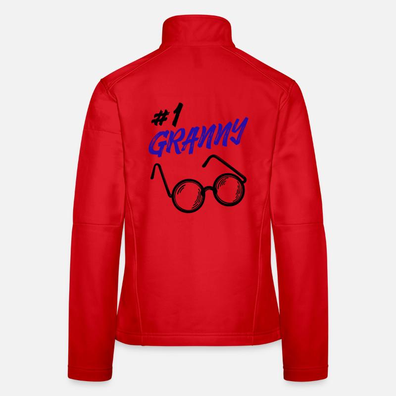 Omi Brille Statement Oma Beste Großmutter Frauen Softshelljacke