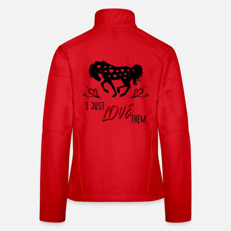 Isländer Islandpferde Pferde Statement Herz Frauen Softshelljacke