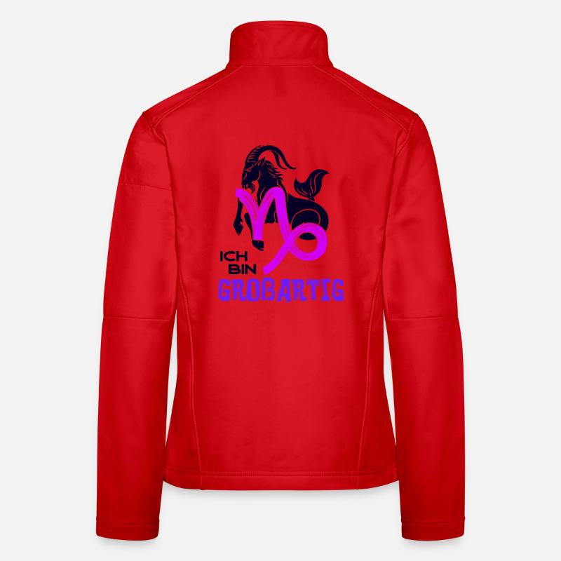 Astrologie Steinbock Tierkreiszeichen Statement Frauen Softshelljacke
