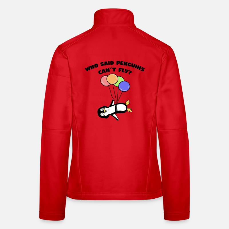 Luftballon Tier Pinguin Cool Statement Vogel Frauen Softshelljacke