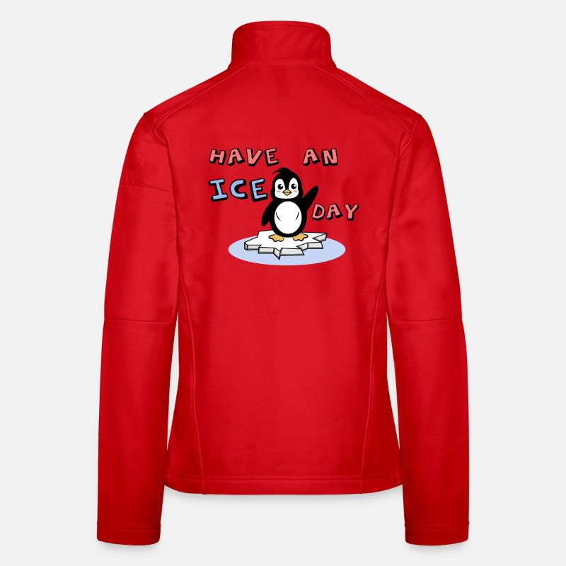 Cool Kälte Süß Pinguin Statement Eis Vogel Tier Frauen Softshelljacke
