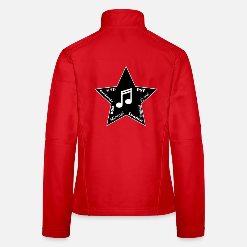 EDM Techno Stern - Frauen Softshelljacke - Rot