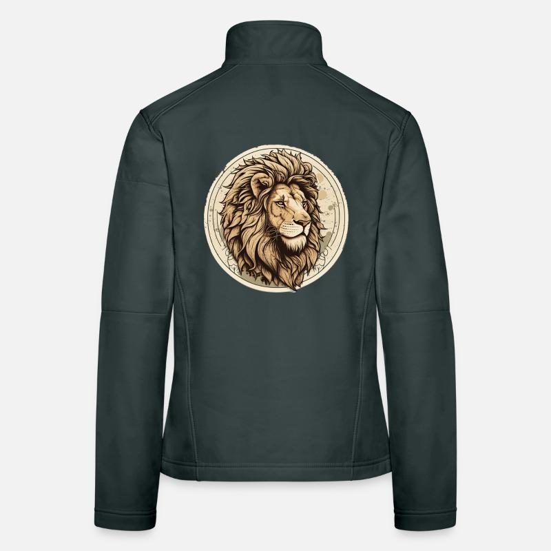 Regal Lion Circle Patch Women's Softshell Jacket