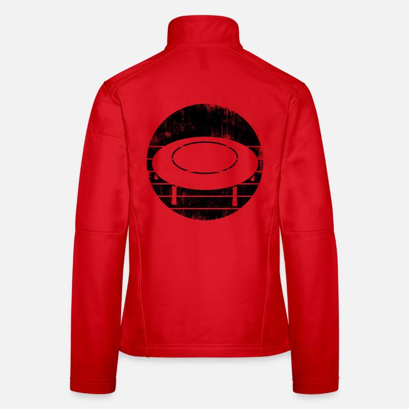Dessin de trampoline Veste en tissu softshell Femme