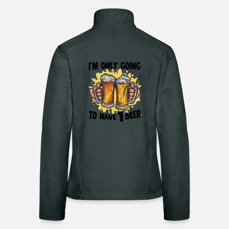 Drinking Biertrinker Bierliebhaber Biershirt Frauen Softshelljacke