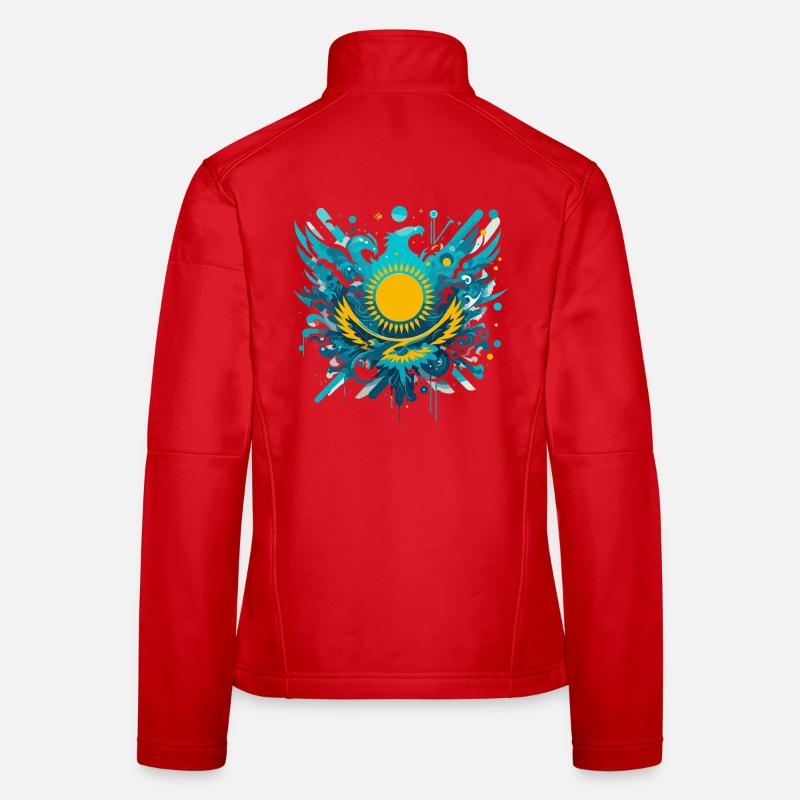 Kasachstan kunstvoll Geschenk Frauen Softshelljacke