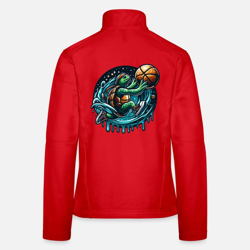 Basketball Schildkröte Dunking Geschenk - Frauen Softshelljacke - Rot