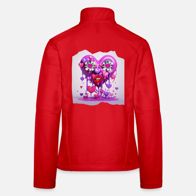Funny heart - Women's Softshell Jacket - red