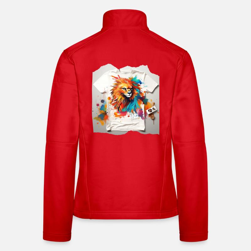 Bemalter Löwe Frauen Softshelljacke