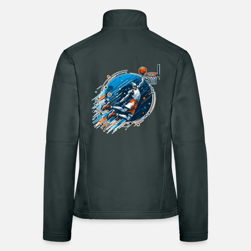 Cadeau de dunk de basket-ball Veste en tissu softshell Femme