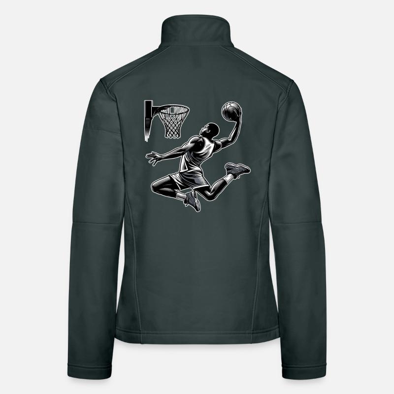 Cadeau de dunk de basket-ball Veste en tissu softshell Femme