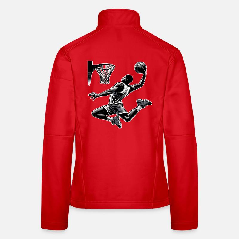 Basketball Dunking Gift Women's Softshell Jacket