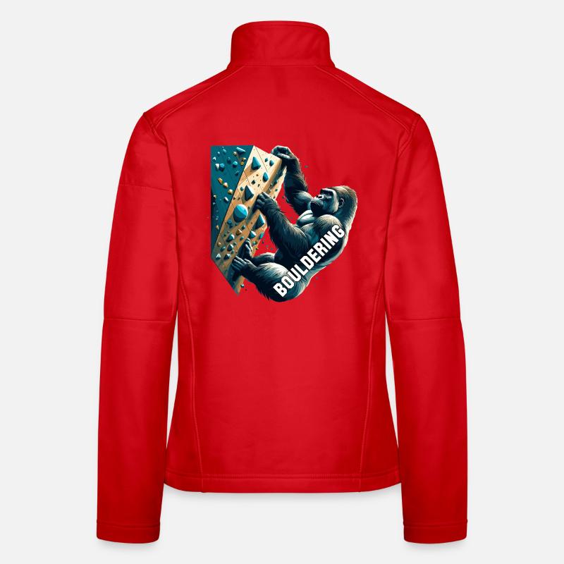 Bouldern Gorilla Geschenk Frauen Softshelljacke