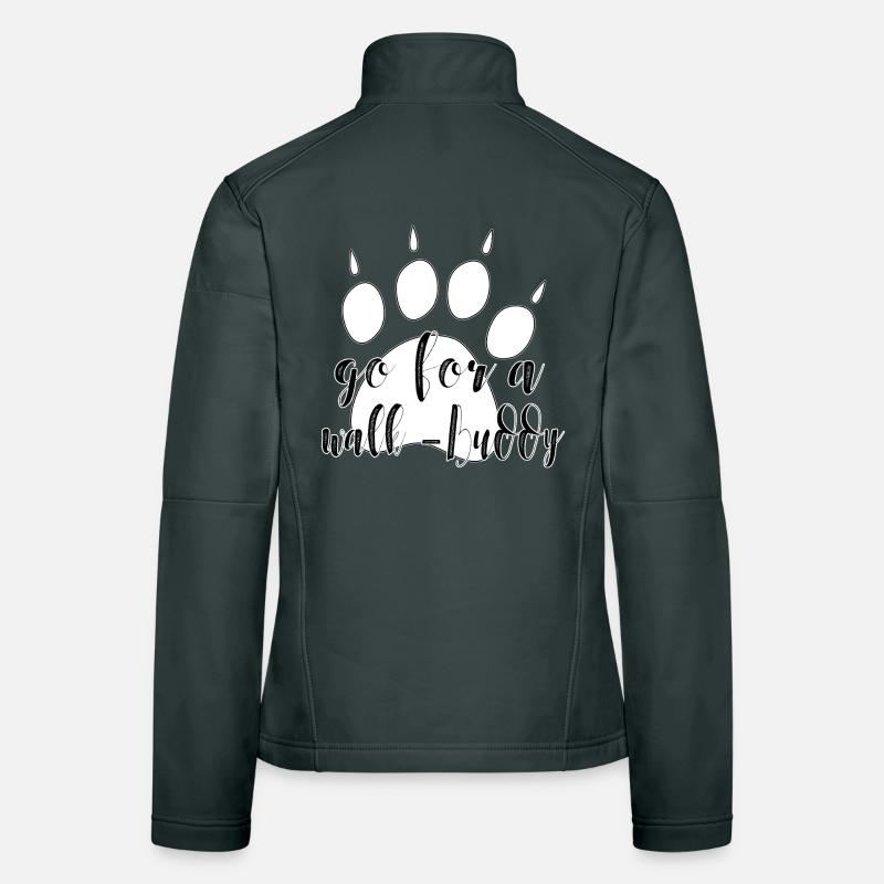 Go for a Walk Buddy – Conception de chien Veste en tissu softshell Femme